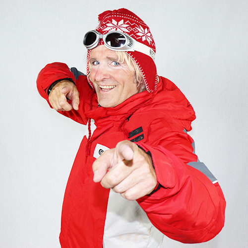 ski leraar typetje apres ski